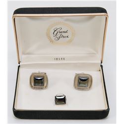 MATCHING CUFFLINK AND TIE PIN SET