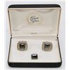 Image 1 : MATCHING CUFFLINK AND TIE PIN SET
