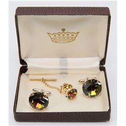 MATCHING CUFFLINK AND TIE PIN SET