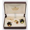 Image 1 : MATCHING CUFFLINK AND TIE PIN SET