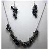 Image 1 : 19 - BLACK/GREY  CRYSTAL NECKLACE SET