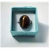 7 - LARGE OVAL TIGER'S EYE RING