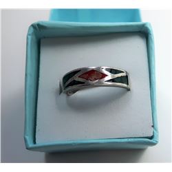 8 - STERLING SILVER BAND STYLE RING