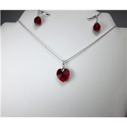 13 - SWAROVSKI CRYSTAL RED HEART