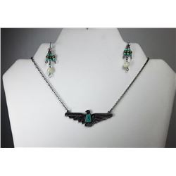 17 - SILVER TONE & TURQUOISE