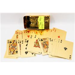 FULL DECK OF 24K GOLD PLATED PLAYING CARDS.