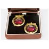 Image 1 : ESTATE VINTAGE MEN'S CUFF LINKS W/ COLOURFUL STONE