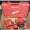 Image 1 : BOX OF MISC MILWAUKEE TOOLS & CHARGERS