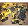 Image 1 : LARGE BOX W/DEWALT TOOLS AND CHARGERS