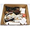 Image 1 : BOX W/HOUSEHOLD CORDS, MULTI-PLUGS,