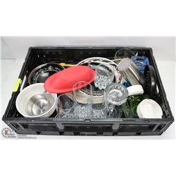 CRATE OF ASSORTED ESTATE DISHWARE