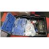 Image 1 : LARGE TOTE WITH ASSORTED TOOLS AND MORE