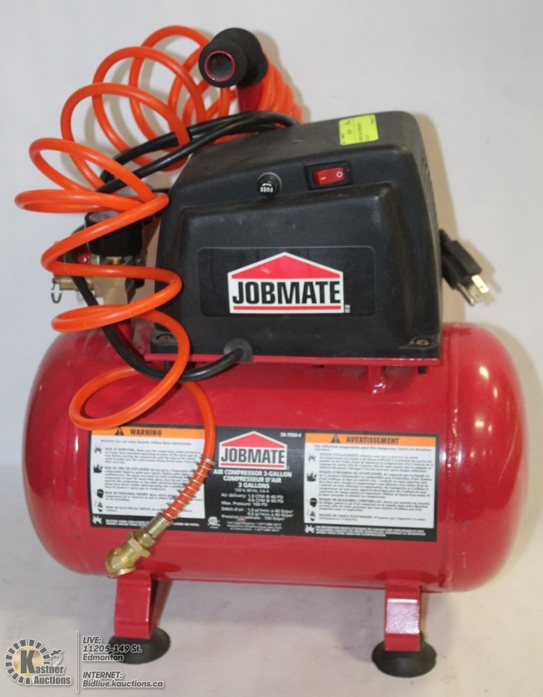 JOBMATE AIR COMPRESSOR 3 GALLON. JOBMATE AIR COMPRESSOR 3 GALLON.