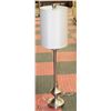 Image 1 : TALL SILVER TONE TABLE LAMP.