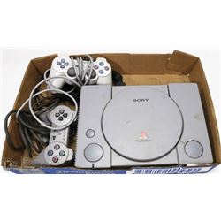 ORIGINAL SONY PLAYSTATION WITH 2 CONTROLLERS &
