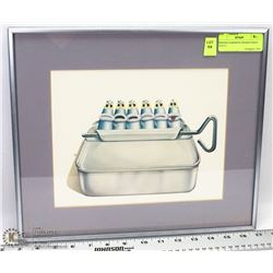 SINGING SARDINES FRAMED PRINT 14 X 12