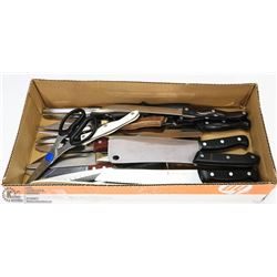 BOX W/J.A. HENKLE KNIVES & SCISSORS, CUTCO