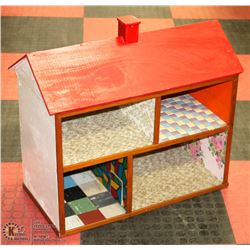 VINTAGE WOODEN DOLL HOUSE