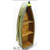 Image 1 : WOOD BOAT SHELF WITH DECORATIVE OARS. 10”X29”H