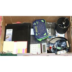 OFFICE SUPPLY LOT: INCLUDES P-TOUCH LABELLER,