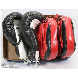 PAIR OF 16OZ EVERLAST BOXING GLOVES & PAIR OF TARG