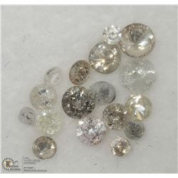 2) GENUINE APRIL BIRTHSTONE DIAMOND GEMSTONES