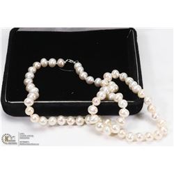 8) FRESHWATER PEARL NECKLACE W/ ST. SILVER CLASP