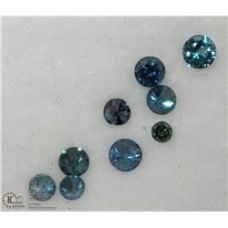 14) GENUINE BLUE DIAMOND GEMSTONES