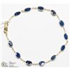 Image 1 : 16) 10K YELLOW GOLD 12 SAPPHIRE BRACELET