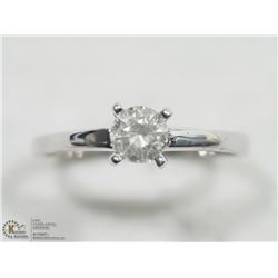 17) 14K WHITE GOLD DIAMOND SOLITAIRE RING