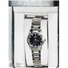 Image 1 : 19) MOVADO BLACK DIAL DIAMOND WATCH