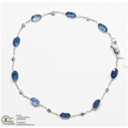 21) 14K WHITE GOLD SAPPHIRE AND DIAMOND BRACELET