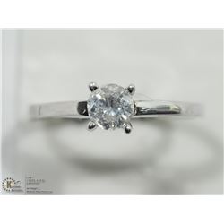 23) 14K WHITE GOLD DIAMOND SOLITAIRE RING