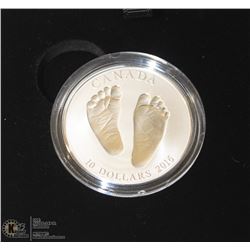 2016-$10 FINE SILVER COIN  WITH COA  AND ORIGINAL