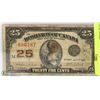 Image 1 : 1923 25 CENTS DOMINION OF CANDA BANK NOTE