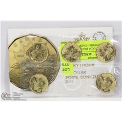 2016 $1 CANADA RIO OLYMPIC LUCKY LOONIE 5 PACK
