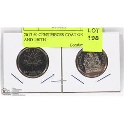 2017 50 CENT PIECES COAT OR ARMS AND 150TH