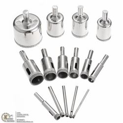 NEW 15PCS 3-42MM DIAMOND HOLE SAW SET DRILL BIT