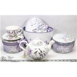 NEW COLLECTIBLE TEA SET - INCLUDES MATCHING ( HOME