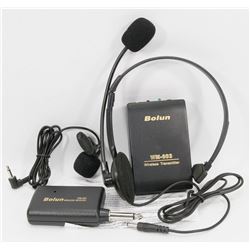 NEW WIRELESS MICROPHONE HEADSET W/RECEIVER