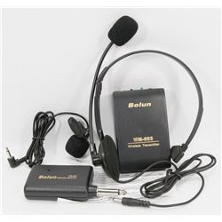 NEW WIRELESS MICROPHONE HEADSET W/RECEIVER