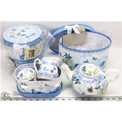 NEW COLLECTIBLE TEA SET - INCLUDES MATCHING ( HOME