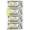 Image 1 : UNCIRCULATED CANADIAN. $1 BILL WITH SEQ. SERIAL.