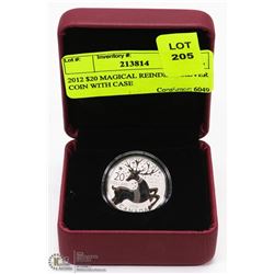 2012 $20 MAGICAL REINDEER SILVER COIN WITH CASE