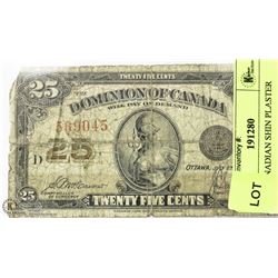 1923 CANADIAN SHINPLASTER