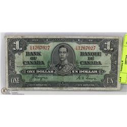 1937 CANADIAN $1.00 BILL.
