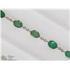 Image 1 : 29) 10K WHITE GOLD EMERALD CHAIN BRACELET