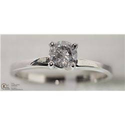 31) 10K WHITE GOLD DIAMOND SOLITAIRE RING