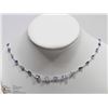 Image 1 : 36) 10K WHITE GOLD 30 PEAR TANZANITE NECKLACE