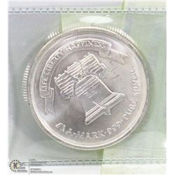 US 1 TROY OUNCE LIBERTY .999 SILVER COIN.